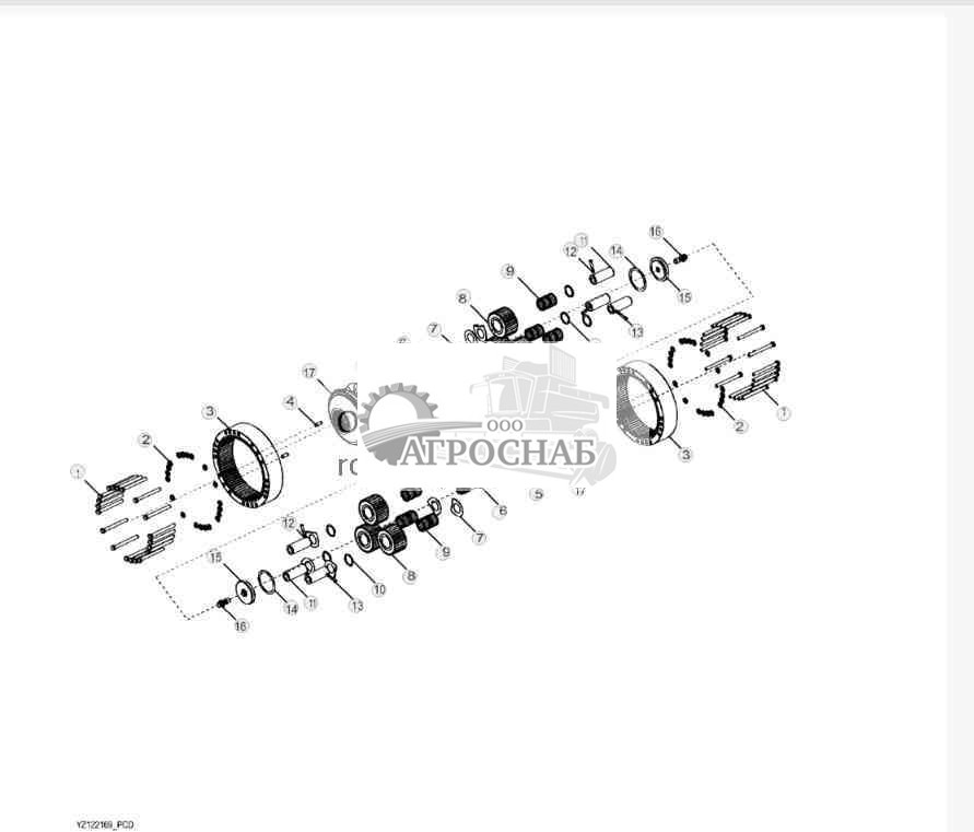 YZ122169 Планетарная передача в сборе 